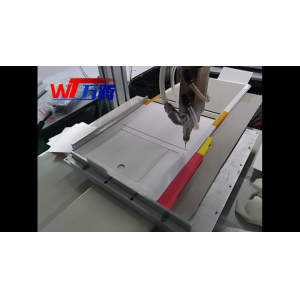 纸品行业-自动抬针涂胶机案例2-点胶机灌胶机生产