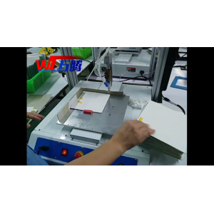 纸品行业-自动抬针涂胶机案例1-点胶机灌胶机生产
