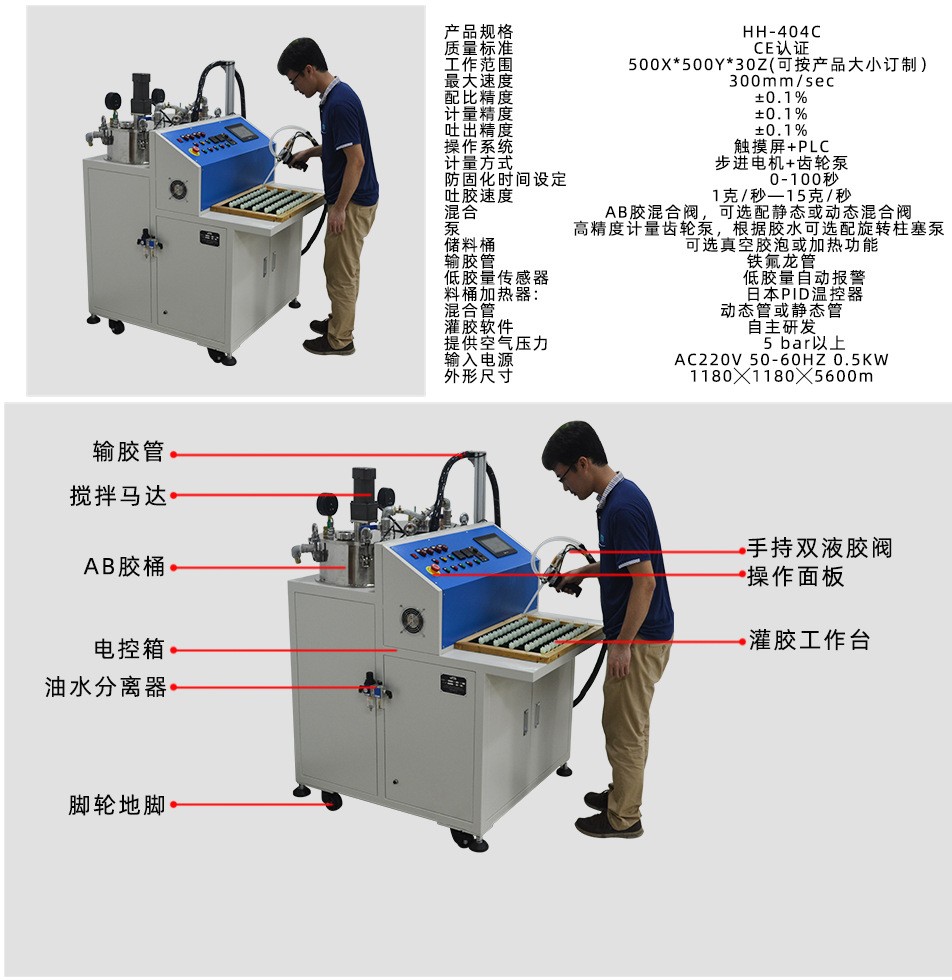 半自动灌胶机WT4026A产品参数